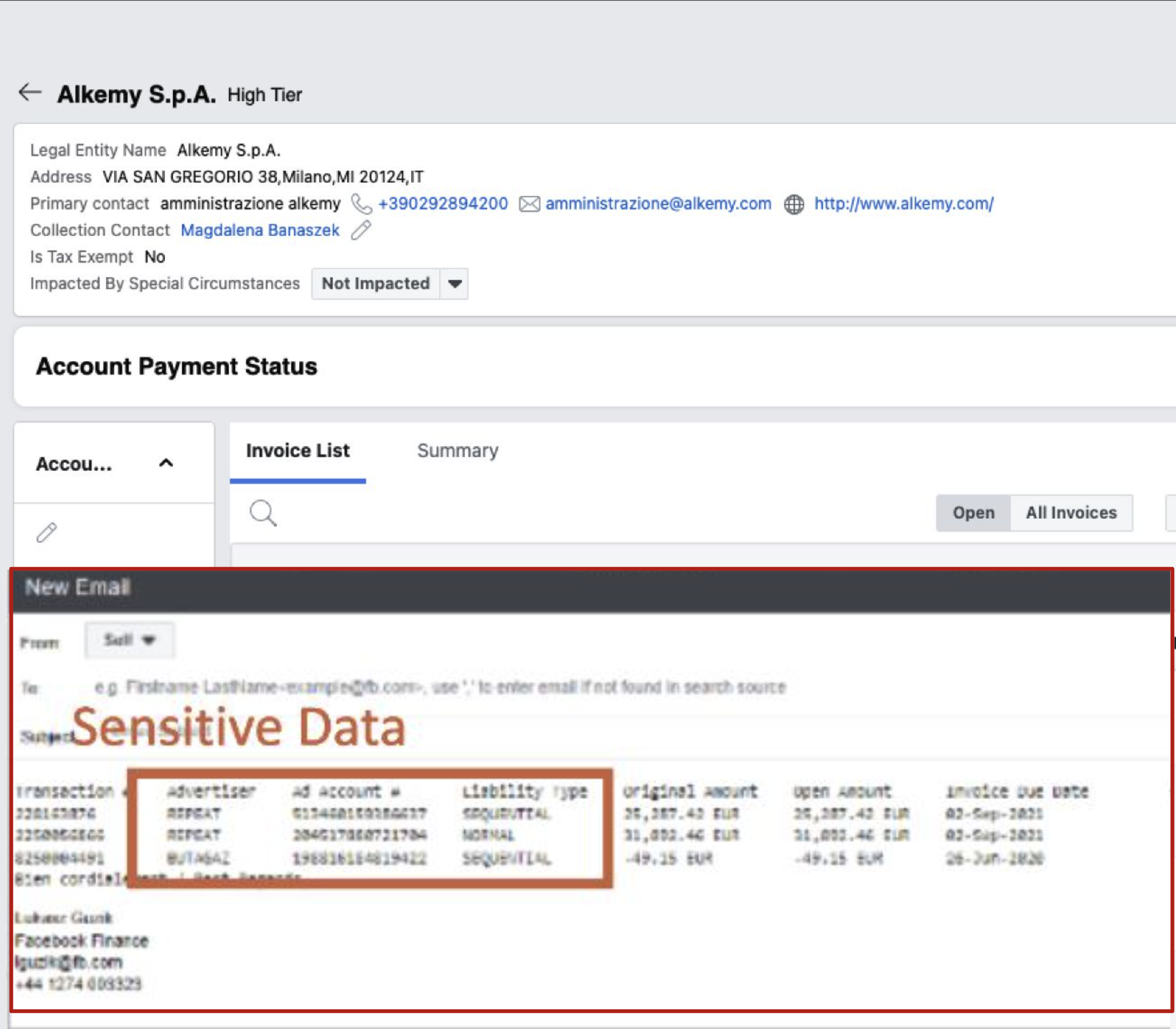 Email painpoints are highlighted on collect tool