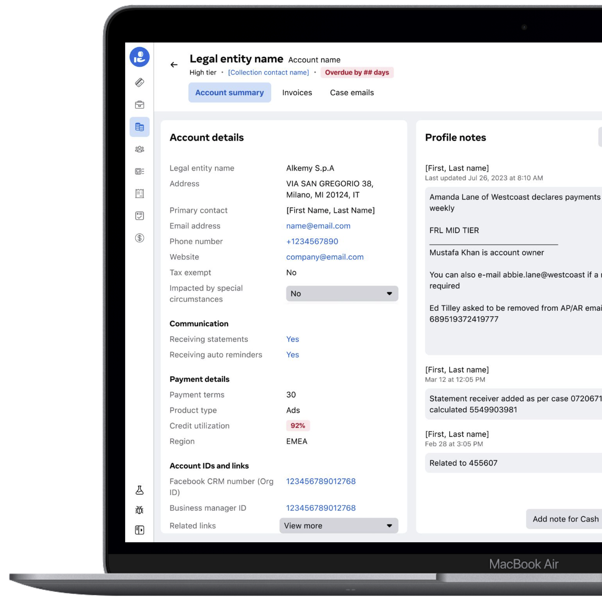 Cases tool shown as a popover